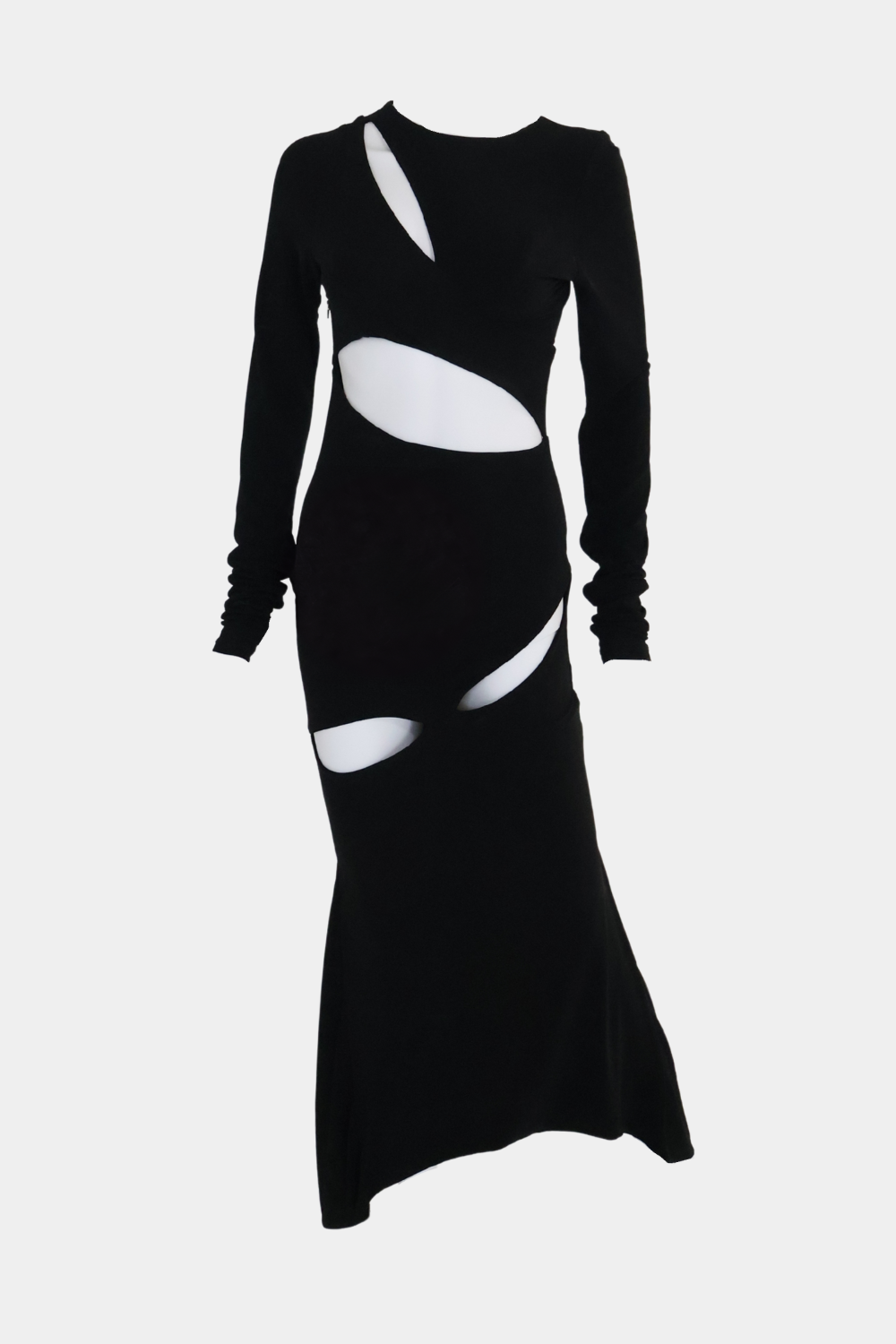 Long Sleeve Cut-Out Jersey Dress