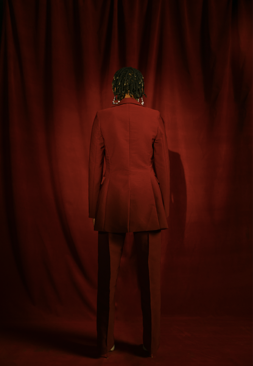 Double Breasted Tailored Jacket In Merlot